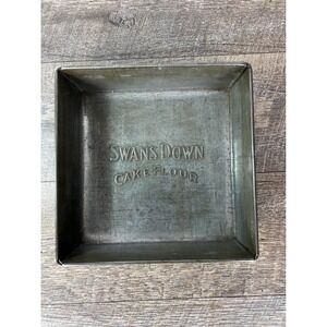 Swans Down Cake Flour‎ square cake pan Vintage advertising Primitive farmhouse